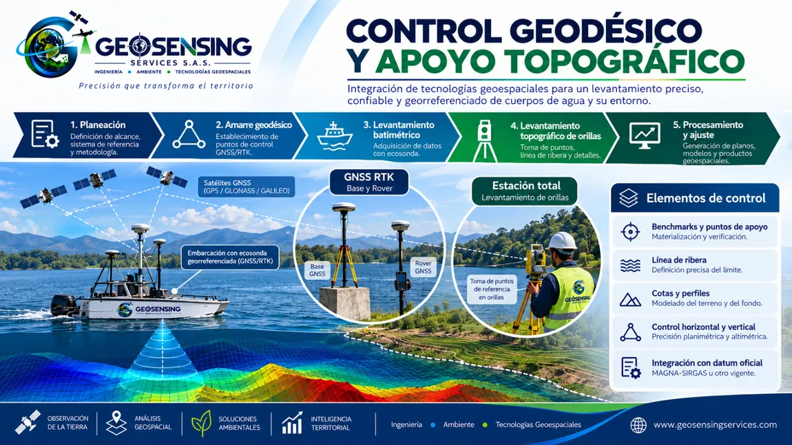 Control geodésico y apoyo topográfico